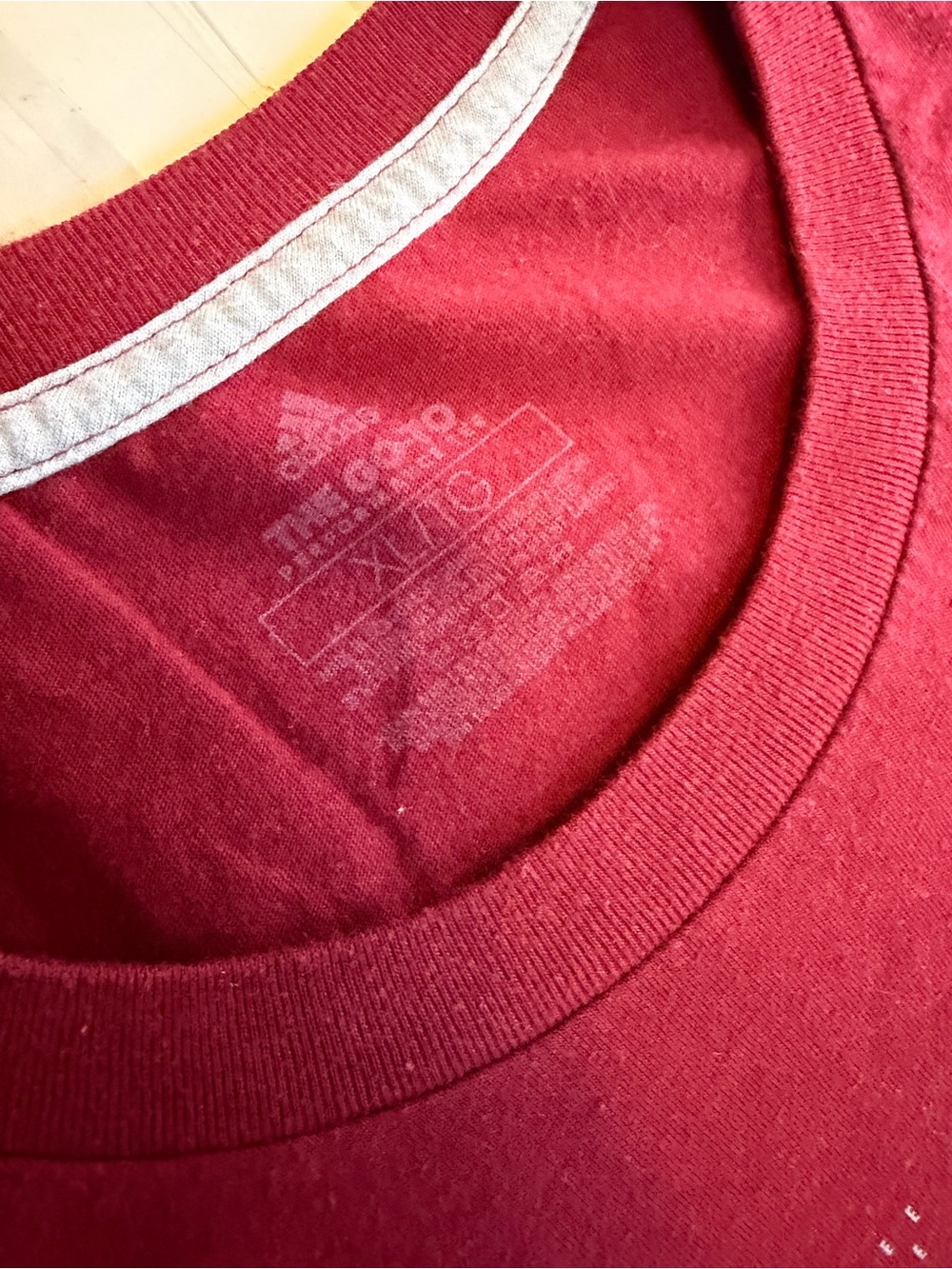 Adidas Men's Three Stripe Life T-Shirt - Burgundy Size XL - Picture 2 of 5
